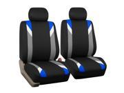 Front Bucket Pair for Auto Vehicle Blue with Seat Back Organizer Car SUV Van Truck
