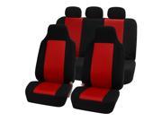 Highback Car Seat Covers for Auto SUV Jeep Black Red