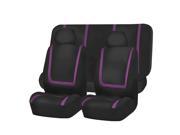 Car Seat Covers Purple Black Full Set for Auto Truck SUV with Headrests