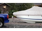 16 18 Ft Waterproof Heavy Duty Fabric Trailerable V shape Boat Cover Silver