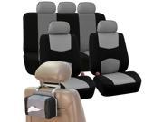 Car Seat Covers Premium Set Gray Free Gift Tissue Dispenser