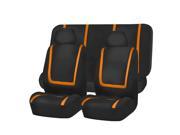 Car Seat Covers Orange Black Full Set for Auto Truck SUV with Headrests