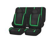 Car Seat Covers Green Black Full Set for Auto Truck SUV with Headrests