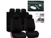 Car Seat Covers Complete Set Black For Car Free Gift Dash Grip Pad