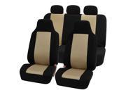 Highback Car Seat Covers for Auto SUV Jeep Black Beige