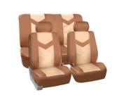 Complete Set Synthetic Leather Car Seat Covers for Auto Tan