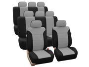 3Row Car Seat Covers for Auto SUV VAN Gray For Sedan SUV Van