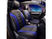 Deluxe Leatherette with Non Slip Backing Car Cushion Pad Front Blue
