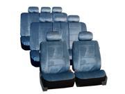 3Row Car Seat Covers for Auto SUV VAN Blue For Sedan SUV Van
