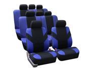 3 Row Seat Covers SUV Van Blue Airbag Ready Split Bench 8 Seaters