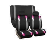 Car Seat Cover Set For Auto Sporty PINK W/ 2 Headrests Car Seat Cover Set For Auto Sporty PINK W/ 2 Headrests