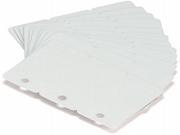 30 Mil Blank White Pvc Cards W 3 Up Breakaway Key Tags; 500
