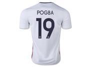 Men s 2015 France Paul Pogba 19 White Away Soccer Jersey US Size Large