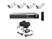 CCTV DIY System Kit DVR H.264 HDD 4x CMOS 1 3 700TVL 3.6mm Outdoor Cameras with FREE 4 SETs of Passive Balun