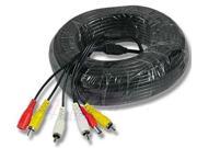 20m BNC RCA Power Cable for CCTV Security Camera and DVR system