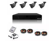 CCTV System Kit ADH DVR H.264 HDD 4x CMOS 1 4? 1.0MP 3.6mm Waterproof Cameras with 1TB Hard disk