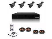 CCTV System Kit ADH DVR H.264 HDD 4x CMOS 1 4? 1.0MP 3.6mm Waterproof Cameras with 2TB Hard disk