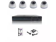 CCTV System NVR Kit H.264 HDD 4x720P 1.0 MegaPixels 3.6mm Dome Cameras with 2TB Hard disk