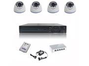 CCTV System NVR Kit H.264 HDD 4x720P 1.0 MegaPixels 3.6mm Dome Cameras with 1TB Hard disk and 5 Ports Switch