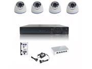 CCTV System NVR Kit H.264 HDD 4x720P 1.0 MegaPixels 3.6mm Dome Cameras with 2TB Hard disk and 5 Ports Switch