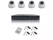 CCTV System NVR Kit H.264 HDD 4x720P 1.0 MegaPixels 3.6mm Dome Cameras with 1TB Hard disk and POE modules
