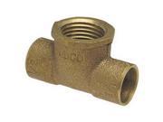Nibco 712R Cast Bronze Solder Pressure Copper Reducing Tee 1 1 4 x 1 1 4 x 3 4