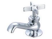 Central Brass 0239 P Solid Cast Brass Single Cross Lavatory Sink Faucet PVD Polished Chrome