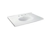 American Standard 7820.800 Portsmouth Fine Fire Clay Vanity Top With 8 Centers White