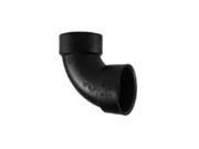 Charlotte 300S Black ABS Sanitary Elbow With Side Inlet 3 x 3 x 2