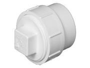 Charlotte 105X White PVC Cleanout Adapter With Plug 1 1 2