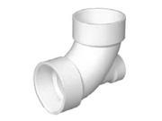 Charlotte 303 White PVC Elbow With Low Heel Inlet 3 x 3 x 1 1 2