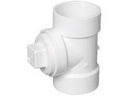 Charlotte 444X White PVC Cleanout Tee With Plug 1 1 2