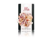 Mia 2 in 1 Flower Hair Clip Pin Small Model No. 02400 Pink Print