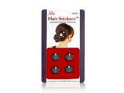 Mia Hair Stickers Small Model No. 04605 4 Black Crowns