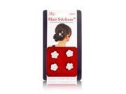 Mia Hair Stickers Small Model No. 04600 4 Silver Flowers