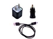 USB Data Sync Cable Car Charger AC Wall Charger For Samsung Galaxy S2 S II S3 S III