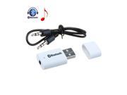 3.5MM Wireless Car Home Bluetooth Stereo Audio Music Receiver Adapter For Samsung Galaxy S4 S3 Note 2 iPhone 5 White
