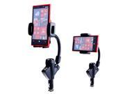 Dual USB Car Charger With Adjustable Mount Holder Stand Cigarette Lighter for iPods PDAs GPSs Cell phones