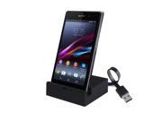 Black Magnetic Desktop Charging Dock Cradle Charger Holder with USB Cable For Sony Xperia Z2 Smartpones