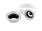 Silver 2 in 1 Detachable Clip on Wide Angle Macro Micro Lens Photo Kit For iPhone 5 5S 5C 4S 4G 4 Samsung Galaxy S2 S3 S4 S5 Note 2 3 HTC One X M7 M8 Sony Xpe
