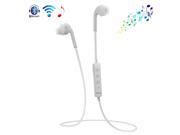 White Wireless Sweat proof Bluetooth 4.0 A2DP Stereo Headset Sport Earphone Headphone With Mic for Apple iPhone 4S 5 5G 5S 5C iPod Touch iPad 2 3 4 Samsung Gala