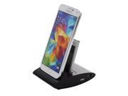 Black Dual OTG On The Go USB Data Sync Desktop Battery Charger Dock Holder Docking Cradle Station Stand For Samsung Galaxy S4 I9500