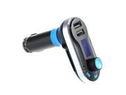 Victsing LCD Bluetooth Handsfree Dual USB Car Charger MP3 Player FM Transmitter Support SD TF Card 3.5mm Plug Silver