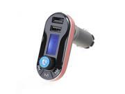 Red LCD Dual USB Ports Car Kit Charger MP3 Player FM Transmitter Support 3.5mm Plug SD TF Card for Samsung Galaxy S5 S4 S3 Note 3 2 LG G2 Moto X Nokia Lumia 8