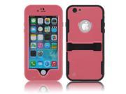 Pink Premium Durable Waterproof Case Shockproof Dirtproof Snowproof Rainproof Case Cover with Stand for iPhone 6 4.7 inch Touch ID Support Fingerprint Ident