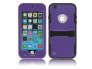 Purple Premium Durable Waterproof Case Shockproof Dirtproof Snowproof Rainproof Case Cover with Stand for iPhone 6 4.7 inch Touch ID Support Fingerprint Ide