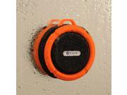 Victsing 166782 Mini 5W Waterproof Shockproof Dustproof A2DP Handsfree Bluetooth 3.0 Stereo Speaker with Suction Cup Built in Mic Orange
