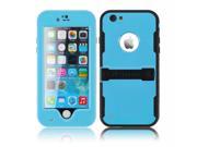 Deep Blue Premium Durable Waterproof Case Shockproof Dirtproof Snowproof Rainproof Case Cover with Stand for iPhone 6 Plus 5.5 Touch ID Support Fingerprint