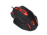 Victake Optical USB Wired Gaming Mouse Mice with 11 Button 400 800 1600 3200 4000 DPI 5 Color LED Indicator Light 8 Weights for Pro Gamer with CD Driver Black