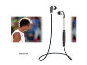Black Bluetooth V4.1 Stereo Earphone Sport Sweat proof Wet Proof Headset Handsfree Headphone with Mic for Samsung Galaxy S5 S4 S3 Note 3 2 HTC One M7 M8 LG G2 M